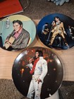 Lot Of 3 Elvis Presley Delphi Collector Plates Looking At A Legend   In Performa