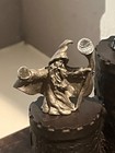 Vintage Spoontiques Fantasy Resin Castle Display W 11 Pewter Figures Collectible