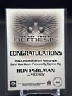 2002 Paramount Pictures Star Trek Ron Perlman As Viceroy Auto Autograph  na2