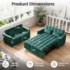 3 In 1 Convertible Sleeper Sofa Bed  Velvet Pull Out Futon Couch
