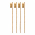 Bamboo Toothbrush Boar Bristle Adults 4 Pack Eco Friendly   Bpa-free