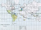Antique Map World In 1772 Colonies Brazil Peru Mexico America West Indies Africa
