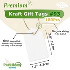 Ph Perkhomy 180 Pcs Gift Tags With String Attached Kraft Paper Blank For Price