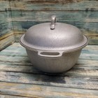 Vintage Century Silver Seal Hammered Aluminum Dutch Oven 10 