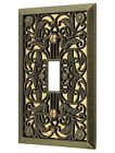 New Vintage Ornate Filigree Gold Metal Light Switch Cover Wall Plate Retro Style
