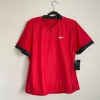 Nike Women   s Short Sleeve Lightweight Softball Windshirt M Scarlet Red New