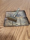 Vintage Brass Safety Razor With Brass Case D15
