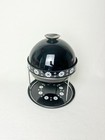 Vintage Mcm Atomic Black   White Enamel Fondue Set Catherineholm Scandinavian