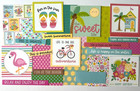 k168 Beach Sweet Summer Fun Doodlebug Scrapbook Card Kit 30pcs - A2 A6