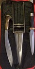 Antique Gurkha Kukri Khukri Knife-handforged Blade-gilt Fitt  19thc sheath