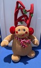 Dan Dee Gingerbread Man Christmas Animated Tested Vtg 17 Inch Plush Antlers