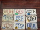 Lot Of 12 Indiana Motorcycle License Plate Plates 1984 1985 1995 1996 1997 2012