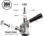 Sankey D Keg Coupler  Beer Keg Tap Coupler 304 Stainless Steel Probe   Body