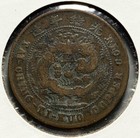 1906 China Empire Yunnan     10 Cash Dragon Copper Coin