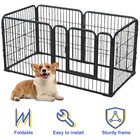 6 Panels Dog Pen Pet Playpen Kennel Fence Puppy Exercise Barrier Outdoor Indoor