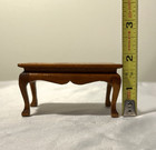 Vintage Dollhouse Miniature Wood Coffee Table W curvy Design Read
