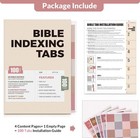 Skydue Bible Tabs - 100 Laminated For Women And Men  Study Large  Boho 