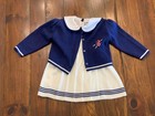 Vintage Carriage Boutique Toddler Sailor - Nautical Sweater Dress With Tam