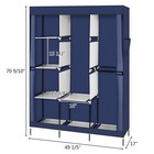 71  Portable Closet Wardrobe Clothes Rack Storage Organizer With Shelf Blue