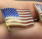 Us American Flag Cuff Links Enamel Cuff Links Usa Unbranded Vintage