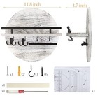 Gurfuy Key Holder For Wall With Shelf - Wood Mail Organizer And Rack With White