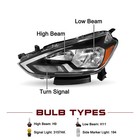 For 2016-2019 Nissan Sentra Halogen Headlights Assembly Amber Corner Lamps Pair