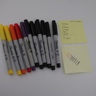 Lot Of 11 Sharpie Ultra Fine Print  6 Black  2 Yellow  1 Orange  1 Red  1 Purple