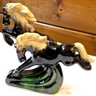 Vintage Figurine Porcelain Galloping Horses Pair From China     1970s