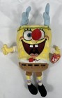 Vintage Ty Spongebob Squarepants Beanie Babies Lot With Large Lunch Box Tin