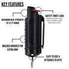 5 Pack Police Magnum Pepper Spray Keychain Black Molded Case 50 Oz Self Defense 