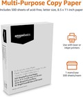 Amazon Basics Multipurpose Copy Printer Paper  8 5 1 Ream   500 Sheets  White 