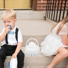  Creative Wedding Flower Girl Basket With Pearl Handle Ring Pillow Embroidered