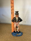 Vintage Large Cast Iron Uncle Sam Doorstop Patriotic Americana Door Stop Patina