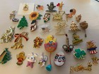 Huge Vintage Rhinestone Brooch Lot Holidays Spring Christmas Easter St  Patricks