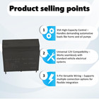 891p-1a-c - 25a 12vdc 4-pin Pcb Power Relay Jqx-102f-p-12vdc For Reliable Indust