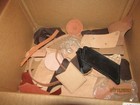 Vintage Large Lot Of Tandy Leather Scraps And Larger Pieces Close To 3lb Box