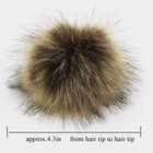 12 Pcs Faux Fur Pom Pom Balls Diy Hat Accessories With Snap Button
