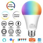4x Wifi Smart Led Light Bulb 9w 60w  A19 850lm Rgb cw Dimmable Alexa google Home