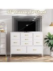 Ginrginr 9-drawer Fabric Storage Dresser For Bedroom  White Dresser