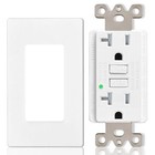 20 Amp Gfci Outlets Led Indicator Non-tamper-resistant With Screwless Plates Etl