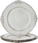 Antique White Charger Plates Round Antique Plate Chargers For Dinner Plates 13 