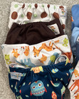 Lot Of 12 Baby Diaper Covers Snaps Adjustable Plus 8 Diaper Inserts