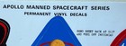 Vintage Apollo 7-15 Nasa Mission Decal Sheet Vitachrome Space Age Unused