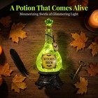 Halloween Glitter Globe Lamp Lighted Witches Bottle Lamp Home Holiday Table Deco