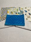 Baby Boy Burp Cloths Flannel   Terry Cloth minky Handmade