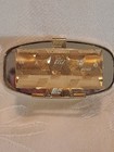 Vtg Marked Japan Lipstick Holder   Mirror Lipview Case Gold-tone      Orange