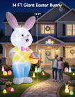 14ft Giant Easter Bunny Inflatable Outdoor Decoration  Extra Tall Bunny Blow Up