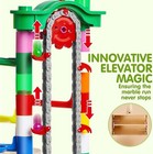 236pcs Glowing Marble Run With Motorized Elevator- Construction Building Blocks