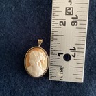 Antique Cameo Gold Over Sterling Silver Brooch Or Pendant