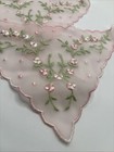 Set Of Two Vintage Yoke Applques Flowers Light Pink D1-1